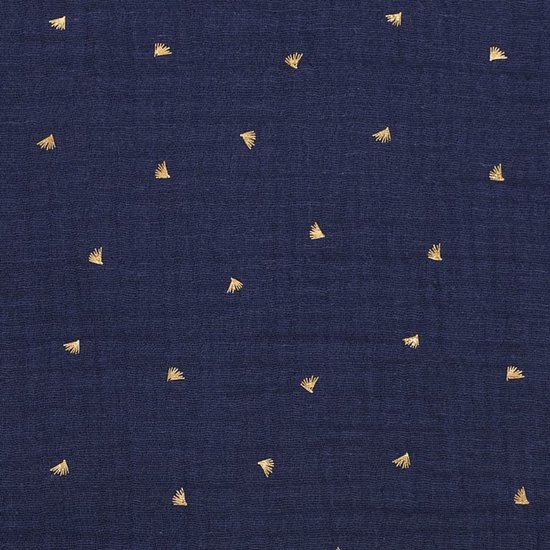 Snoozzz Hydrofiel doek XL Swaddle - 120 x 120 cm - de beste kwaliteit zachte Hydrofiel - 100% katoen - Indigo blauw met goud van SNOO — afbeelding 3