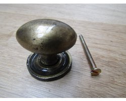 Retro Oval Cabinet Knob Antique Brass