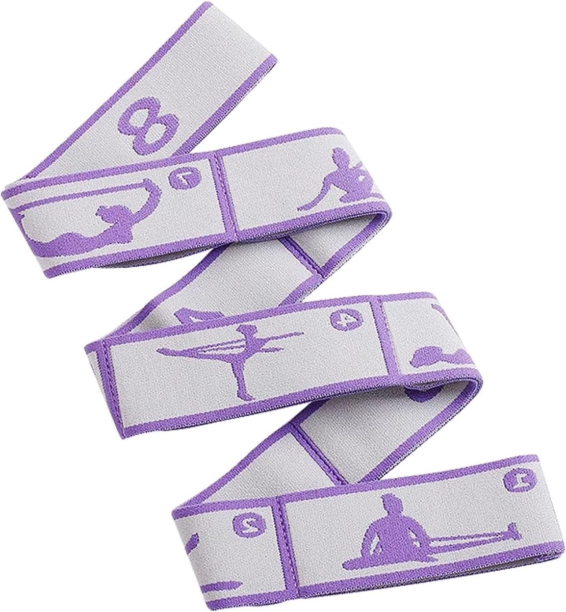 Verstelbare Yoga Strap voor Oefeningen, Stretching en Danstraining met 8 Gespen voor Verbeterde Flexibiliteit