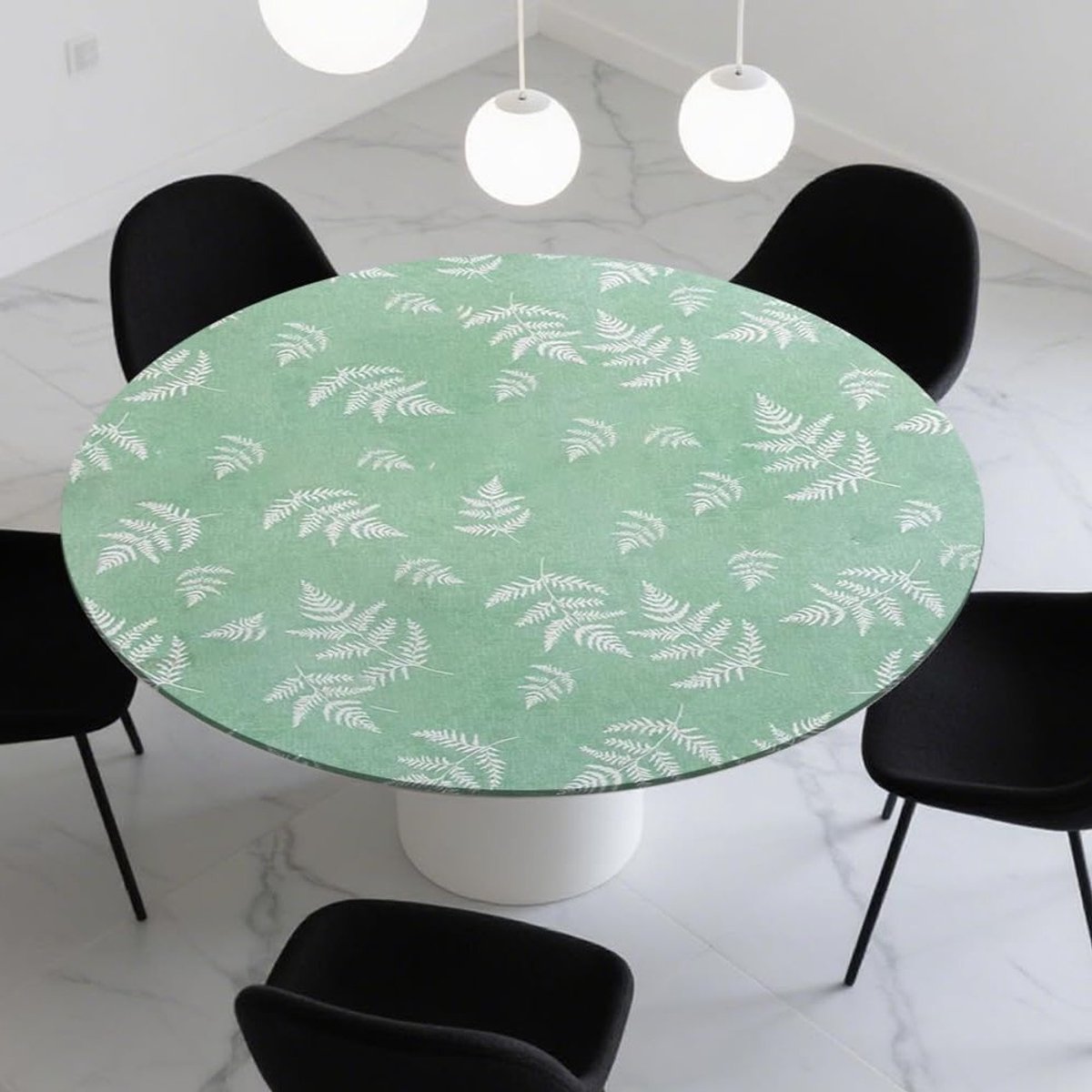 Weerbestendige ronde tafelkleed van 60 inch met elastische band voor buitengebruik, ideaal voor tuinfeesten en picknicks