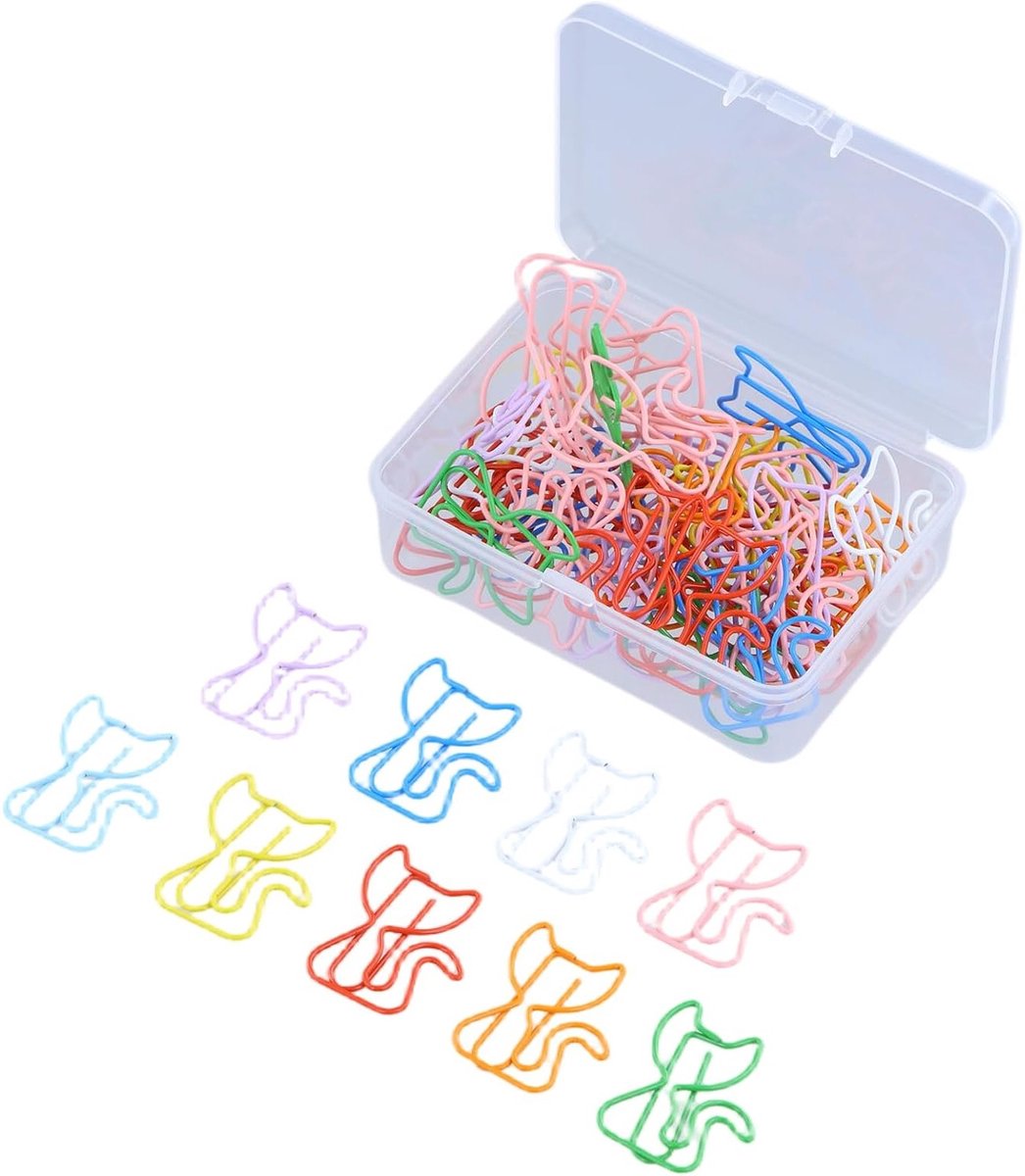 Set van 50 Kleurige Paperclips van 30 mm voor Documenten, Schoolprojecten en Kantoorbenodigdheden