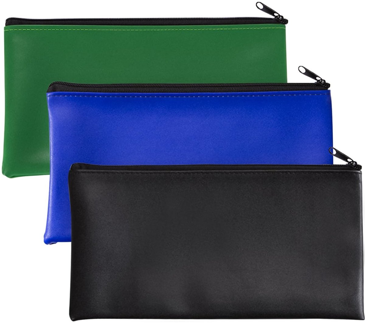 Dailygoods- Banktas met ritssluiting - 3 stuks - Kunstleer - Multifunctionele portemonnee - 28 x 16 cm - Duurzaam ontwerp