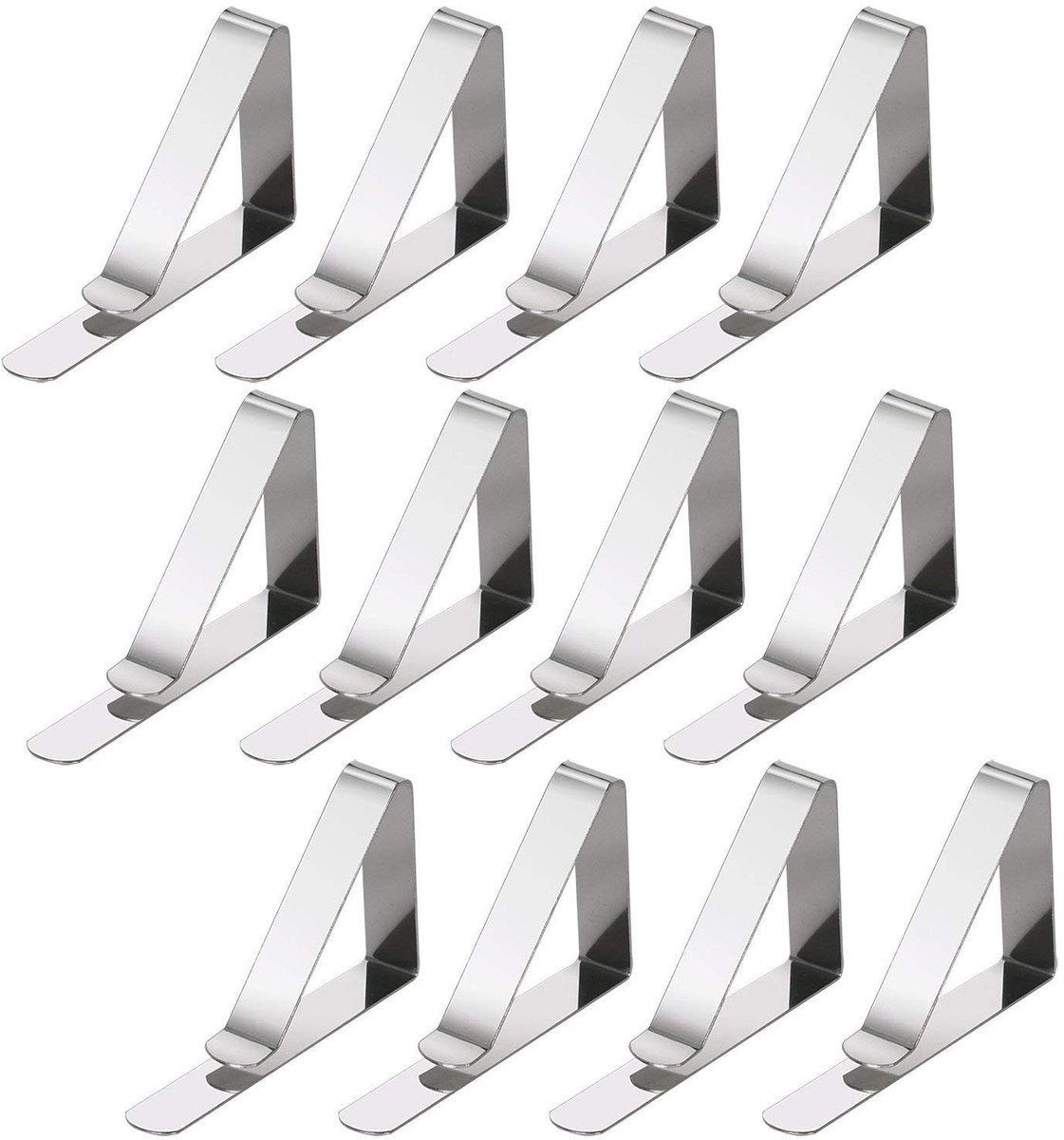 Dailygoods- Tafelkleedclips 12 Stuks - Verstelbare Metalen Klemmen - Tafel Klemmen Buiten - Tafelkleed Klem - Tafelkleed Clips - Ideaal voor Feesten - Tafelklemmen