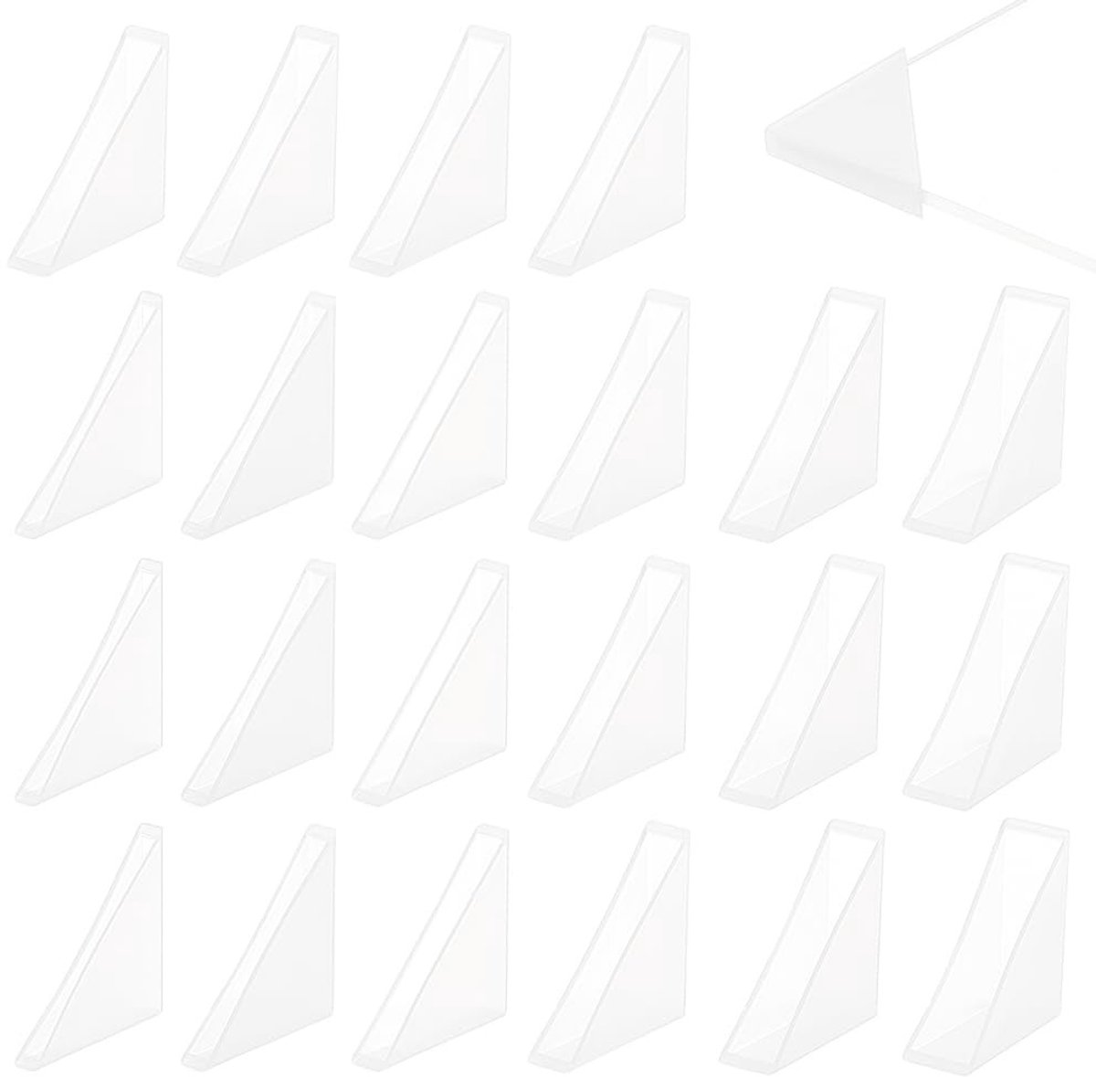 Dailygoods- Hoekbescherming 60 Stuks - Driehoeksbescherming - Transparant Plastic - Kantenbescherming - Diverse Maten 35x35 mm - Creatieve Oplossing - Hoekbeschermers