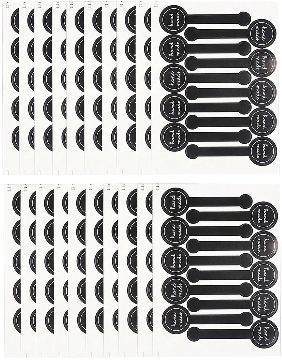 Dailygoods- Voedseletiketten 200 Stuks - Zelfklevende Etiketten - Bakkerijstickers - Verzegelingslabels - Professionele Presentatie - Voedselveilig Materiaal