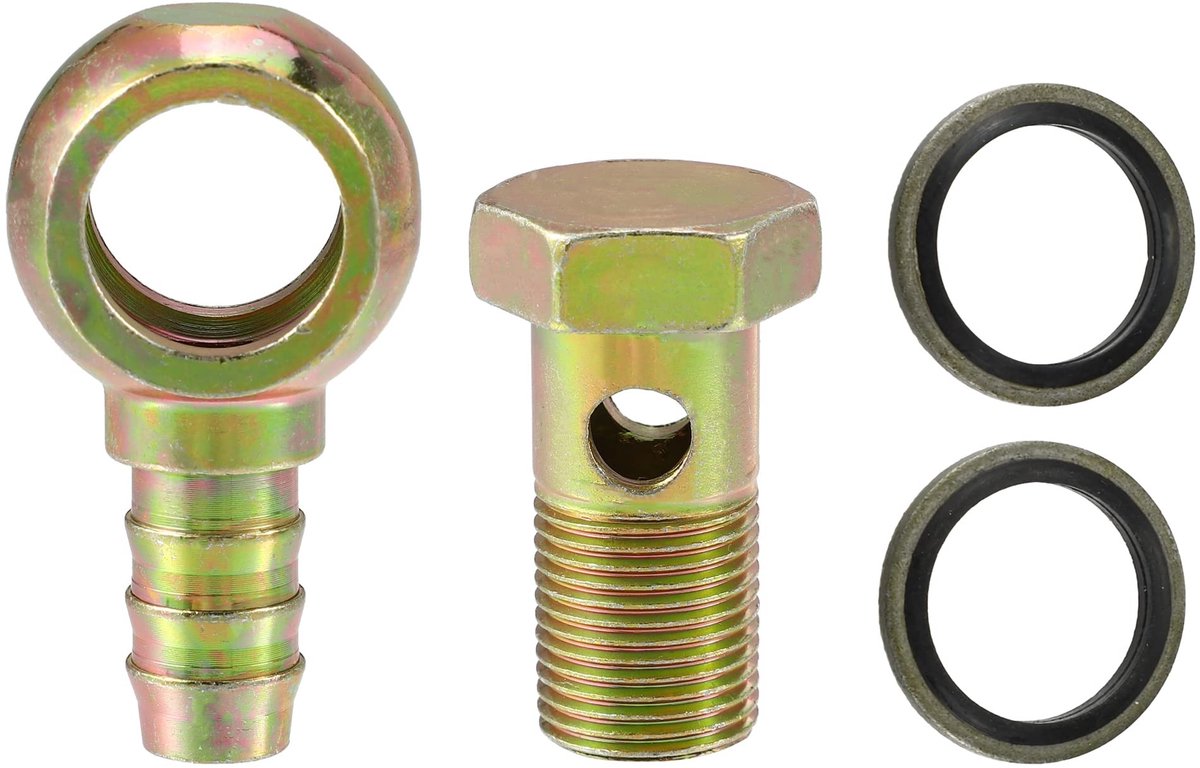 Dailygoods- Banjo Bout M18x1.5 - Banjo Fitting - Duurzaam - Remsysteem - Motor - Koper/ijzer