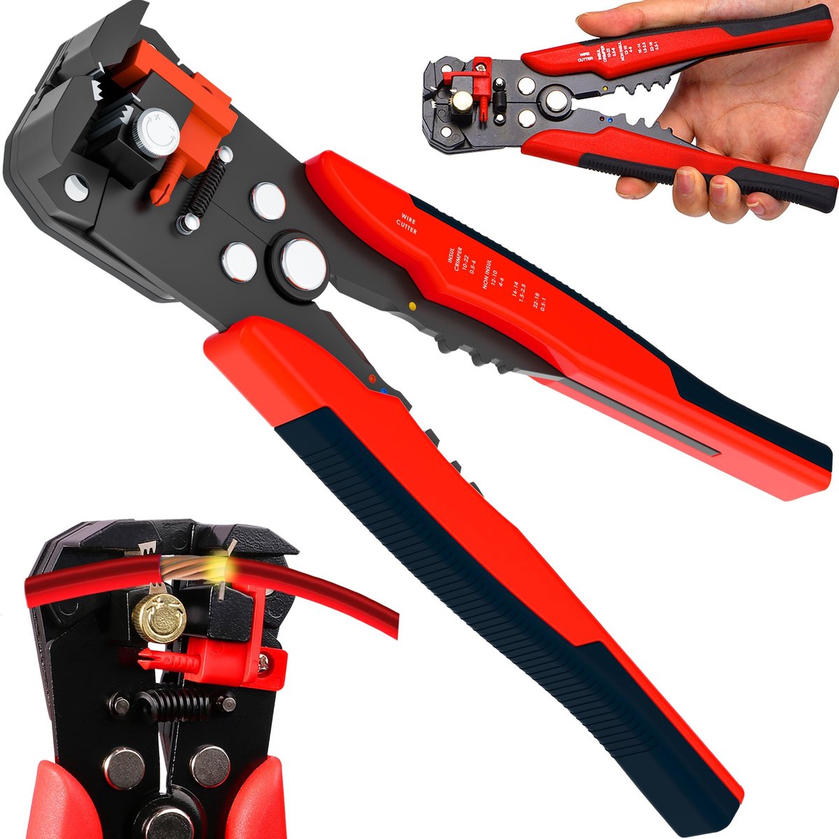 Dailygoods - Crimping Pliers voor Geïsoleerde Lugs met Ratchet Functie - Duurzaam en Ergonomisch