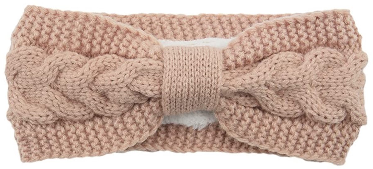 Dailygoods- Haarband Gevlochten - Hoofdband Dames Winter - Elastische Haarband - Oorwarmers - Gebreide Hoofdband - 23 cm x 10 cm