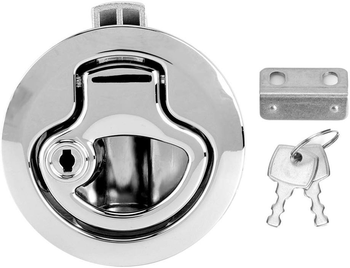 Dailygoods - RV Closure Safety Lock - Veiligheidsloten - Anti-corrosie - Zinklegering - Sleutels inbegrepen - Geschikt voor boten en voertuigen - Mode...