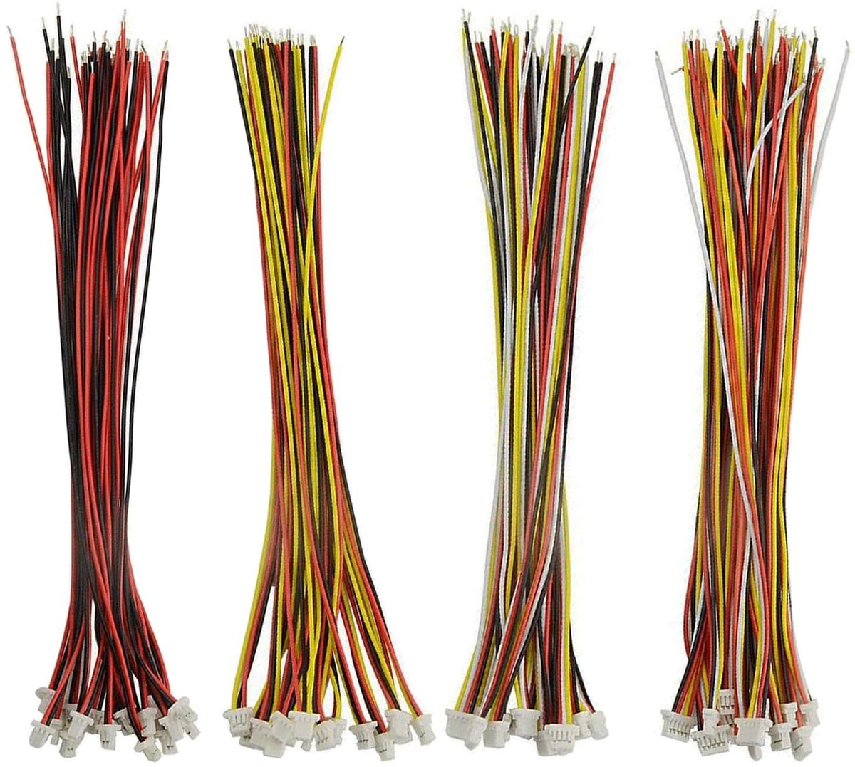 Dailygoods - Micro 2.0 mm - 60 stuks kabels - 15cm lengte - Stekkerverbinding - Hoogwaardig materiaal - Geschikt voor elektronica projecten