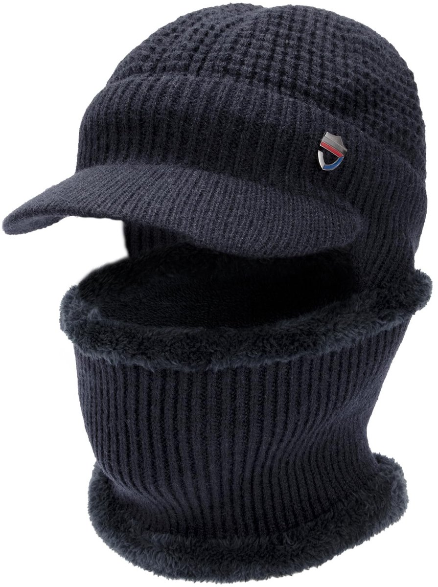 Dailygoods- Bivakmuts Warm - Dubbellaags - Winddicht - Unisex - Outdoor Sporten - Hoofdomtrek Verstelbaar - Skimaske