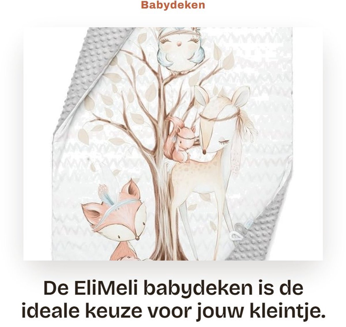 Dailygoods- Babydeken Premium Katoen - Knuffeldeken - Kruipdeken - Dubbelzijdig - Öko-Tex-gecertificeerd - 75 x 100 cm - Zacht en Ademend - Kruipmat