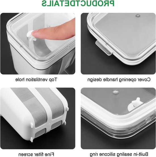 Multi Yogurt Strainer met Fijn Gaas - Ideaal voor Griekse Yoghurt, Sojamelk, Sap en Thee maken — afbeelding 2