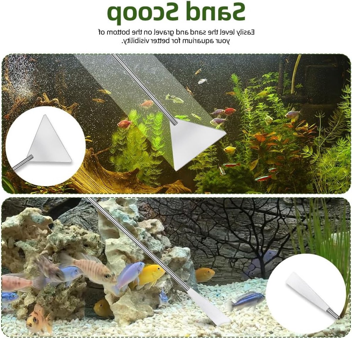 Complete Aquarium Tool Set 4 in 1 voor Onderhoud van Waterplanten en Terrarium - RVS Tangen, Scharen en Voedingsklemmen voor Reptielen en Aquatische Planten thumbnail 6