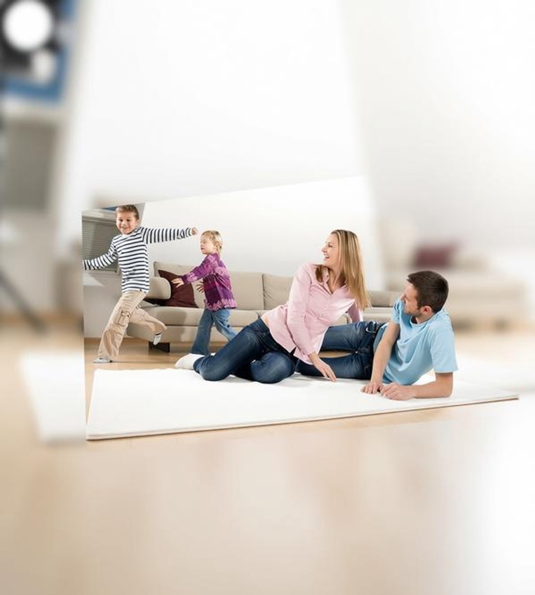 ElleMooi Antislip Ondertapijt Rond 150 cm - Antislipmat voor Vloerkleed - Slipmat - Geschikt voor Gladde Vloeren, Kofferbak, Lades - Wit