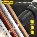 MellWin boormachine met 25+3 koppelingen boort in baksteen, hout en metaal.