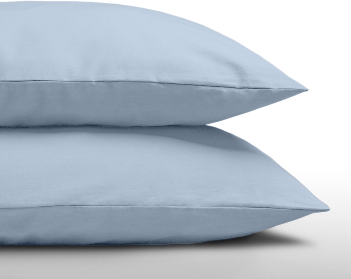 Zelesta Everyday Uni Kussensloop Set van 2 - Lichtblauw 80x80cm