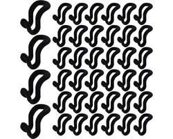 40 Stuks Kledinghaak - Haken Voor Kledingkast - Kapstokhaak - Kledinghanger Connector Haken - Jashaak - Hanger Voor Kleding - Ruimtebesparend - Geschikt Voor Meeste Standaard Kledinghangers - Zwart
