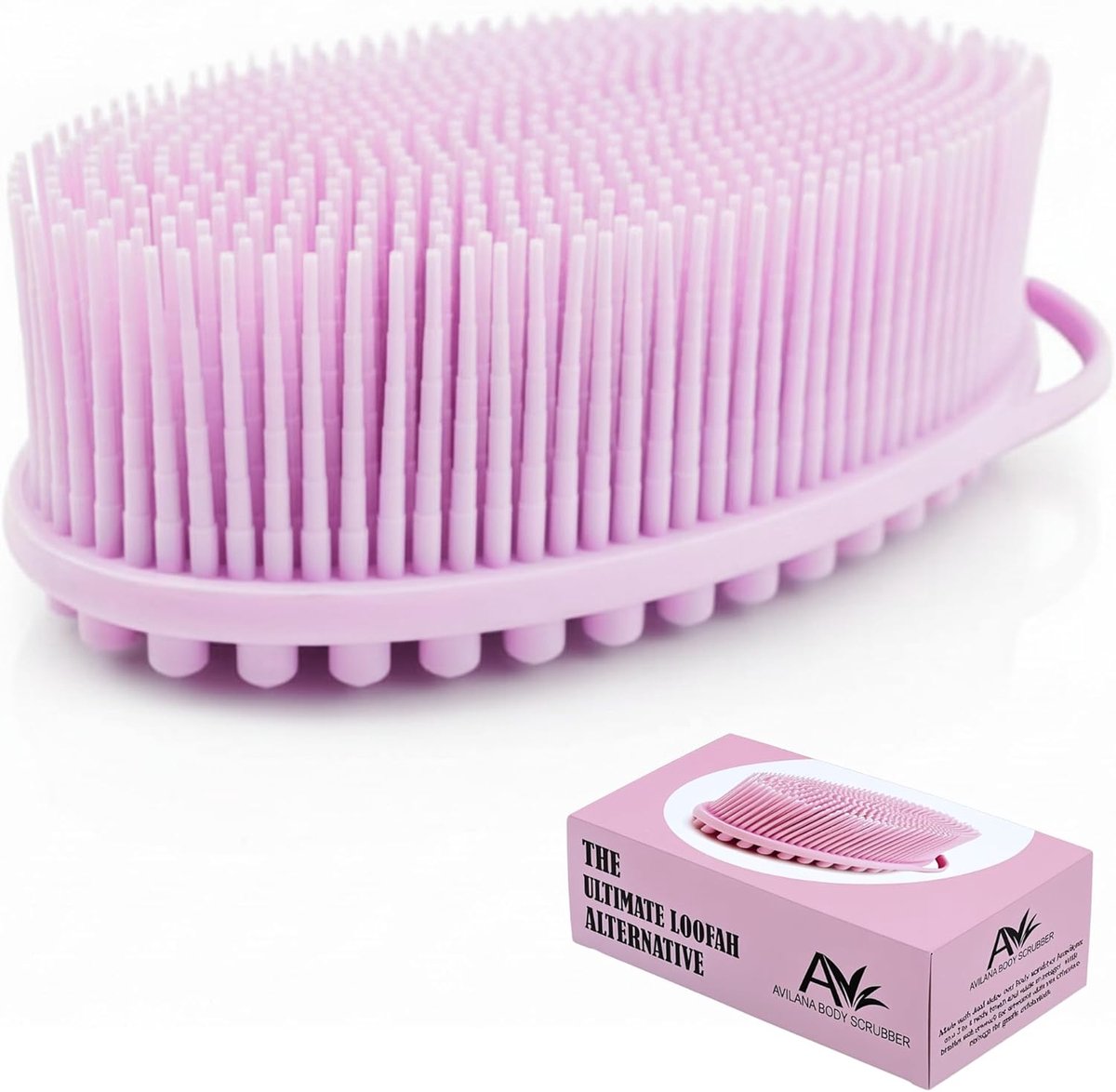 Douche Loofah Borstel - 2-in-1 Scrub - Huid Reinigen - Dubbelzijdig Ontwerp - 14.6 cm Lengte - Blauw