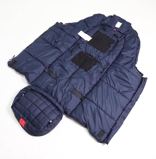 Thermo Fleece Voetenzak - Baby slaapzak - Kinderwagen comfort - Reflecterende strepen - 105 x 48 cm - Marineblauw van thermo — afbeelding 3