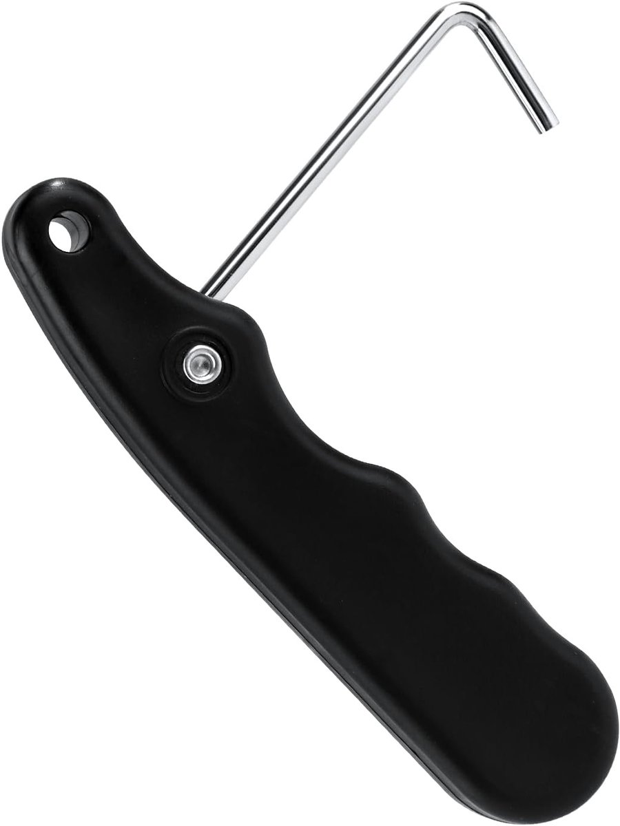 Schaats Spanner - Schoenveter Hulp - Schoenen Strikken - Inklapbaar Ontwerp - 9.5 cm - Zwart