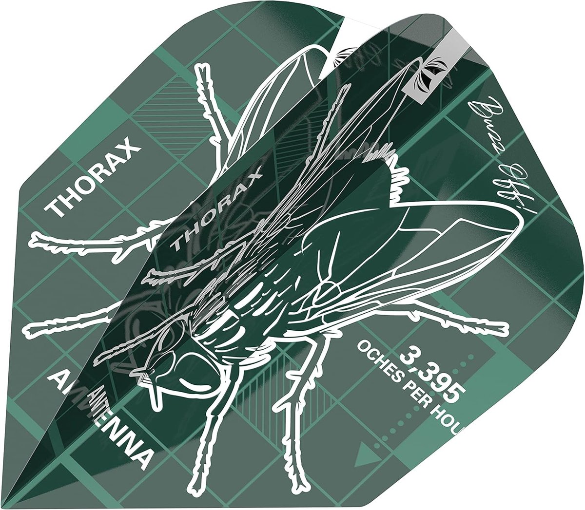 Dart Flights - Vlinderdas Vorm - Precisie Werpen - 100 Micrometer Dik - No.6 Formaat - Groen