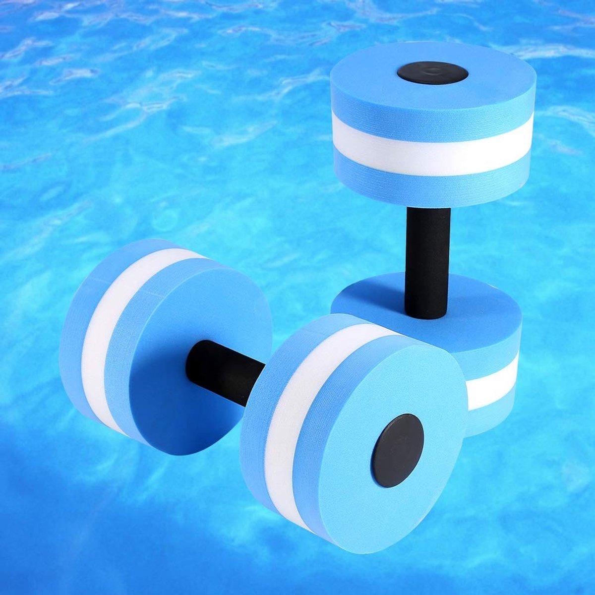 Dailygoods- Aqua Fitness Borstelloze Regler - Waterdichte Dumbbell - Lichtgewicht Krachttraining - EVA Schuim - 2 Stuks - Compact en Duurzaam - Waterdumbbells
