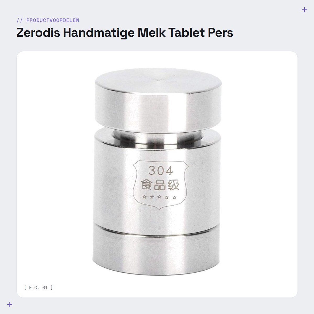 Dailygoods- Tabletpers Handmatig - Hoogwaardige Materialen - Duurzaam - Eenvoudig in Gebruik - Handgereedschap - Voor Melktablet Maken - Melktabletpers