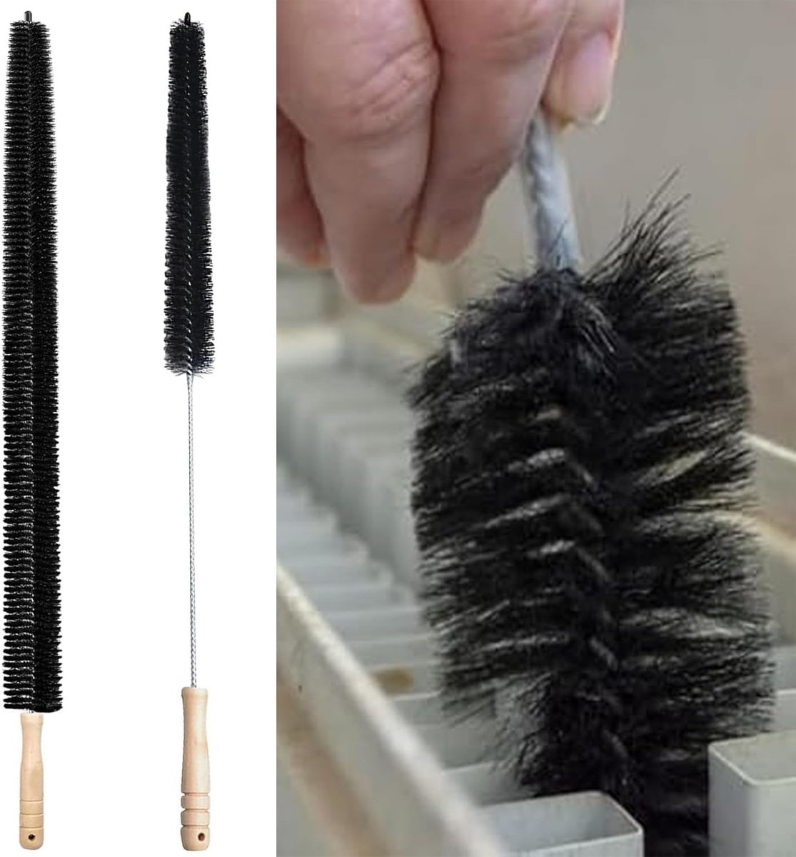 Radiator Reinigingsborstels - Dunne Borstels - Stof Vrij Maken - Flexibel Ontwerp - 2 Stuk