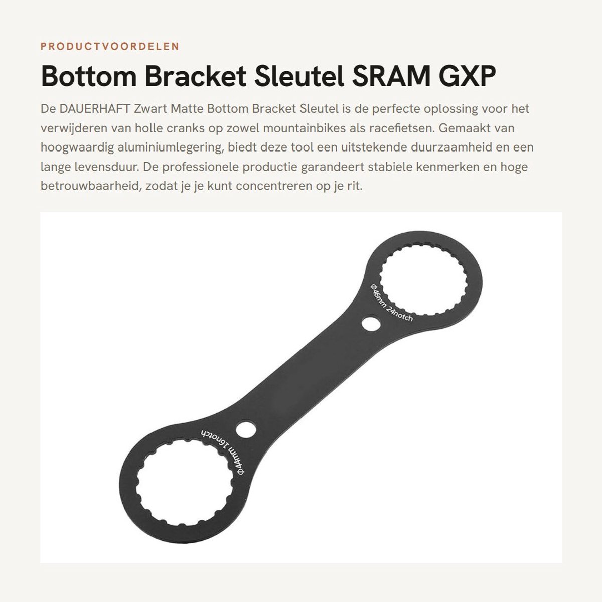 Dailygoods- Bottom Bracket Tool Hoogwaardige Aluminium Legering - Fietsgereedschap Koffer - Fietsgereedschap Set - Antislip - Duurzaam - Professionele Kwaliteit