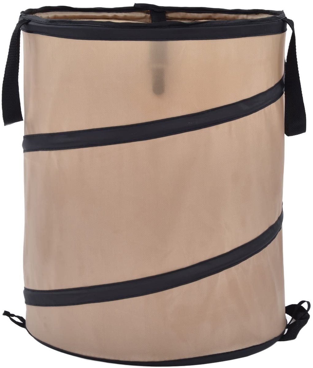 Dailygoods- Vuilniszak 37,8 liter - Opvouwbare Prullenbak - Versterkte Stalen Lente - Tuinafvalzak - Ontgrendelingsgesp - Ruimtebesparend Ontwerp - Afvalcontainer