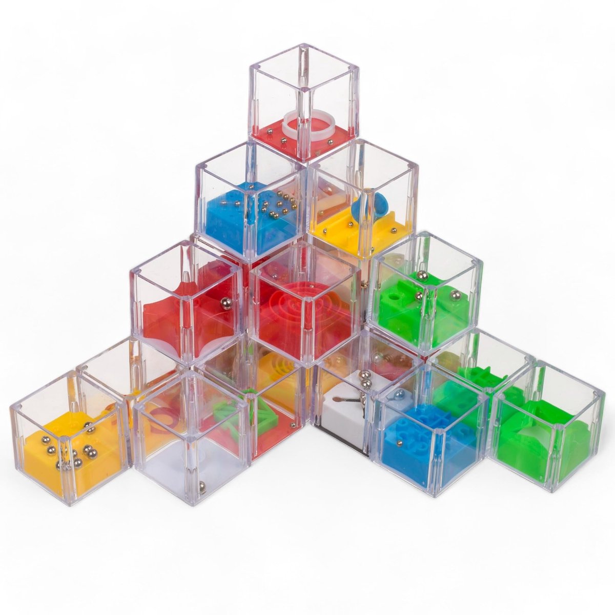 Dailygoods - mini-geduldspellen - trendy behendigheidsspellen - kleurrijk speelgoed - puzzelmix - geschikt voor kinderverjaardag - 24-delige set