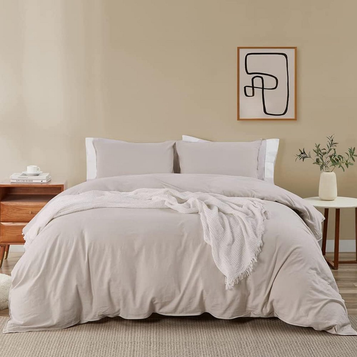 Dekbedovertrekset - Beddengoed set - Comfortabel slapen - Strijkvrij en kreukvrij - 200x22