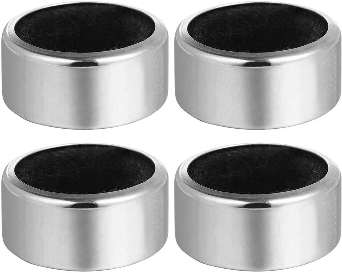 Dailygoods- Druppelring - 4 cm - Herbruikbaar - Roestvrij Staal - Wijn Accessoires - Edel Verzilverd - Vilt Bekleed - Wijnaccessoires