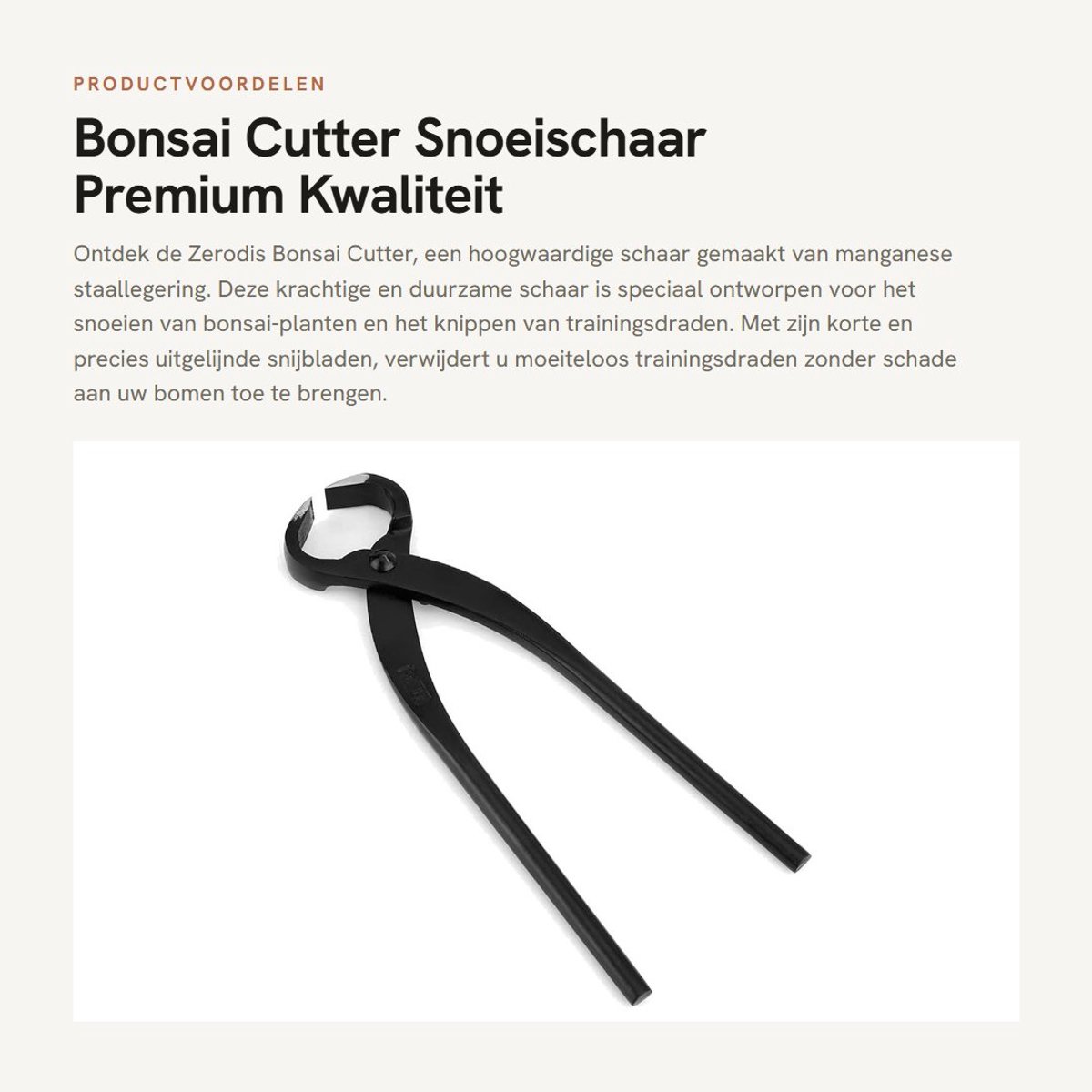 Dailygoods- Bonsai Schaar Premium Kwaliteit - Mangaan Staal - Ergonomisch Handvat - Efficiënte Snijbladen - Multi Functioneel - Duurzaam - Snoeischaar