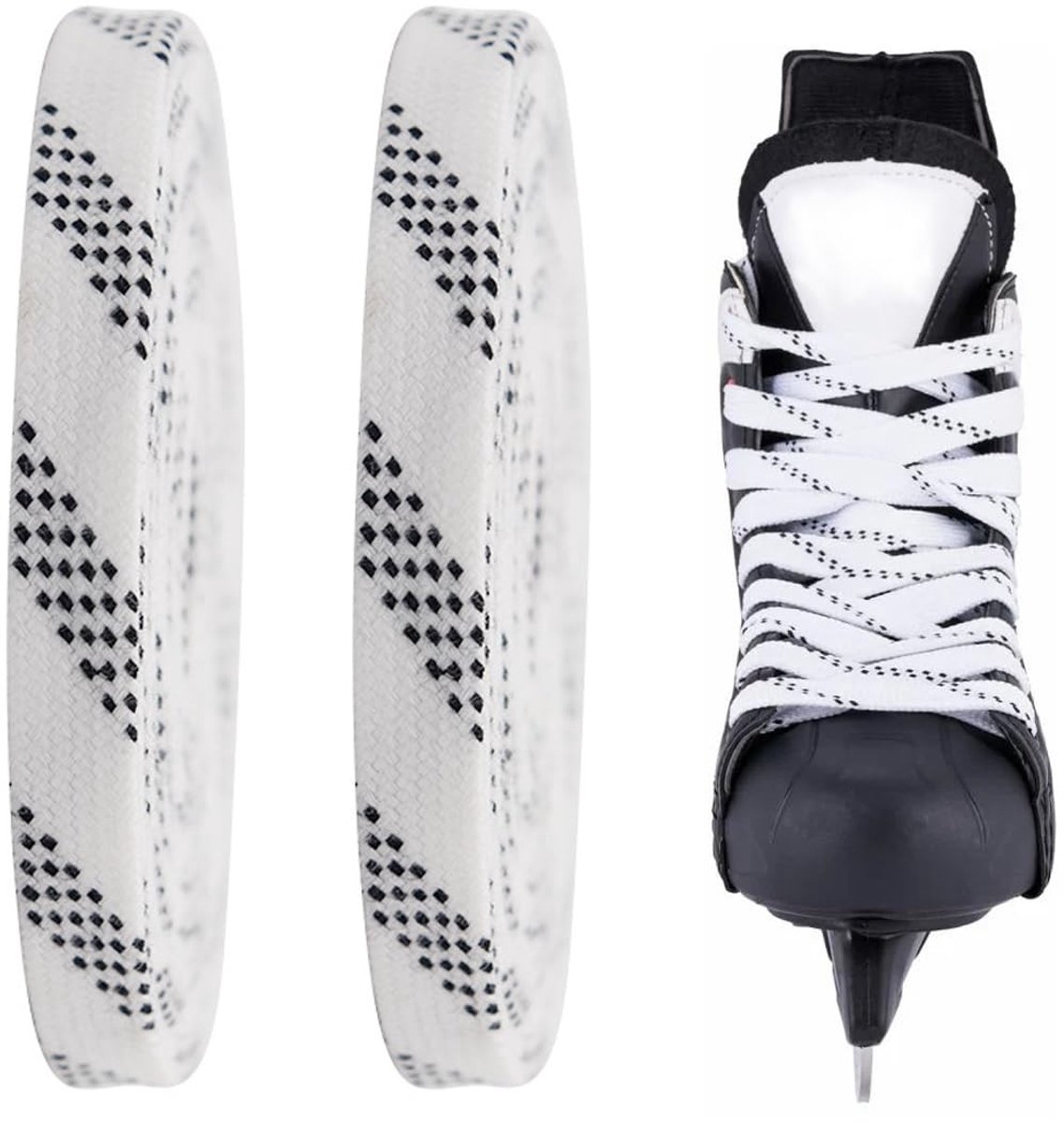 Dailygoods- IJshockeyveters Gewaxt - 1 Paar - Slijtvast - Vochtbestendig - Hoogwaardig Polyester - 244 cm - Schaatsveters