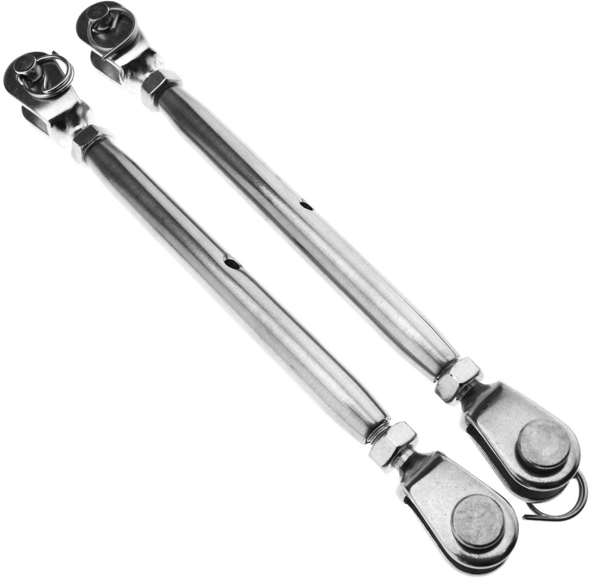 Dailygoods- Rigging Screw AISI 316 Roestvrij Staal - 6mm - Gesloten Beugel - Tensioner - Veiligheidsdraad - Perfect voor Zeilen - Spanner