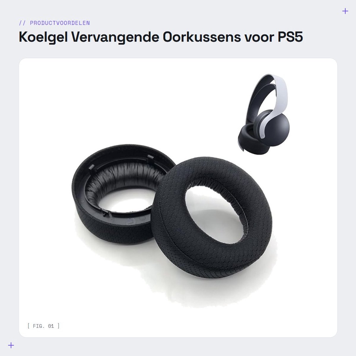 Dailygoods - Koelgel Vervangende Oorkussens voor PS5 Headset