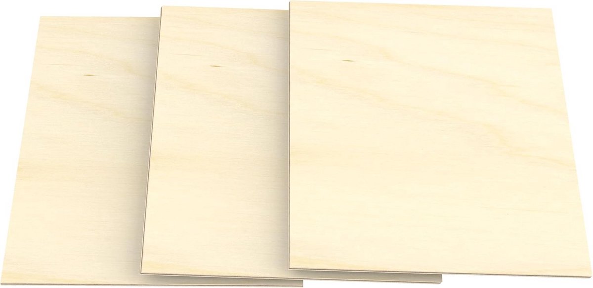 Multiplex Platen - Berkenhout Platen - Hobby en Knutselen - Professionele Kwaliteit - 3x A3 6mm - Onbehandeld