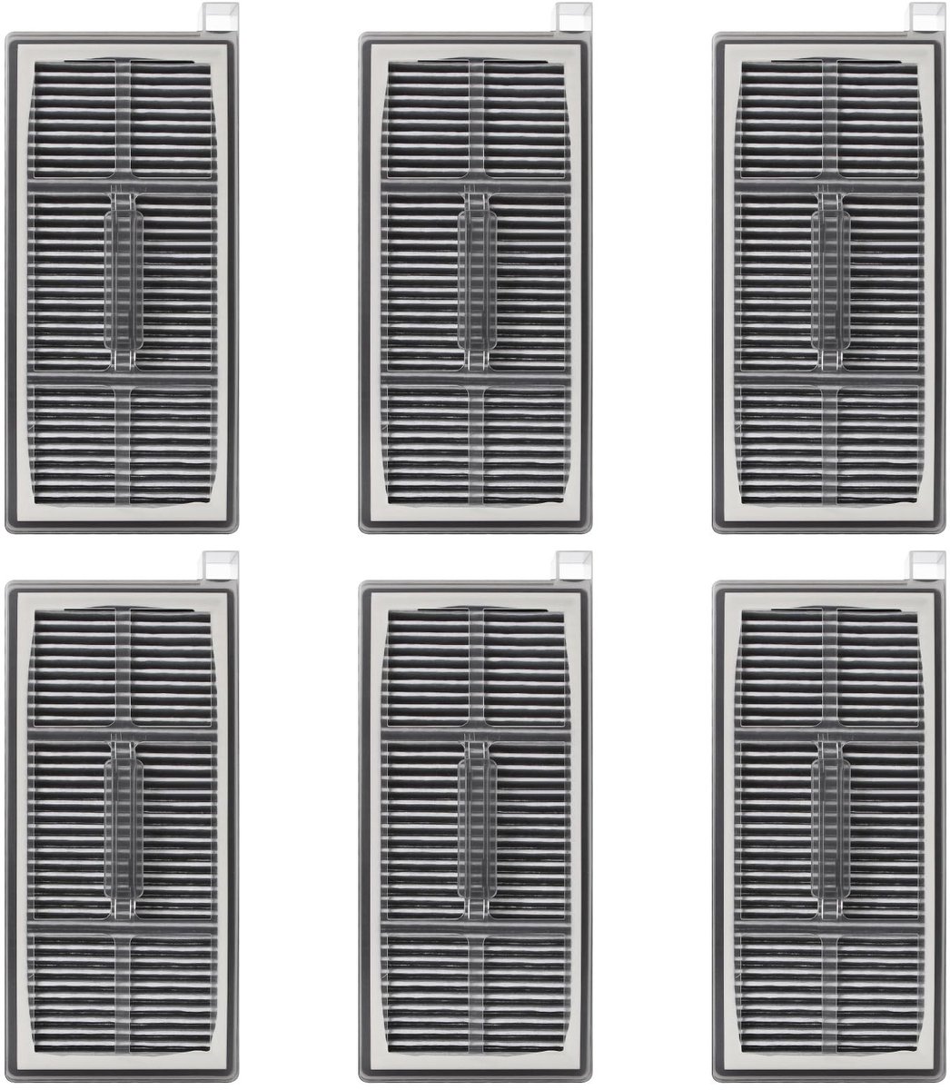 Dailygoods- Stofzuigerfilter 6 Stuks - Vervangende Filters - Wasbaar - Duurzaam - Geschikt voor Mova Z60 Ultra Roller - 99,98% Deeltjesfilter - Filter