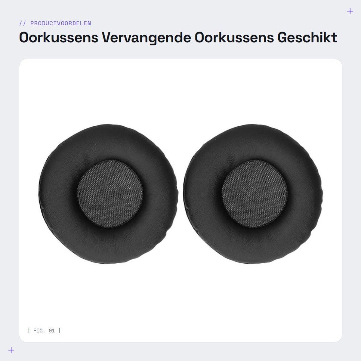 Dailygoods- Oorkussens Vervangend - Geschikt voor ATH WS70/WS77/WS99 - Voor MDR V55/V500/7502 - Zacht Traagschuim - Hoogwaardig Kunstleer - Duurzaam - Koptelefoon Oorkussens