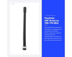 Dailygoods- Antenne Flexibel - BNC Connector - VHF Frequentie 136-174 MHz - Compatibel met IC-V8/IC-V80/IC-V82/IC-V85 - Lichtgewicht 23 g - Schokbestendig - Radioantenne