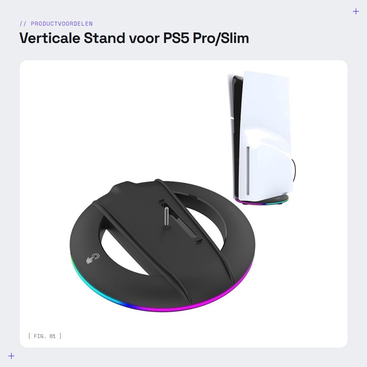 Dailygoods- Verticale Standaard - Geschikt voor PS5 Pro/Slim - Gamingconsole Houder - Antislip Basis - Verbeterd Koelsysteem - Stabiele Ondersteuning - Consolehouder