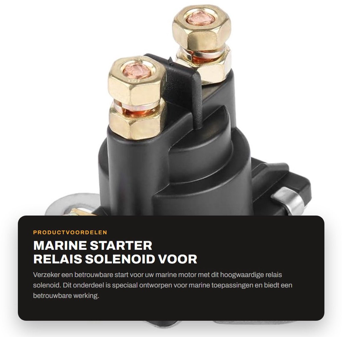 Dailygoods- Relais Solenoid - Marine Starter - Kunststof/metaal - 7 x 5,7 x 5,5 cm - Onderdeelnummer 89-818864T - Gewicht 158 g - Nieuw product - Magneetschakelaar