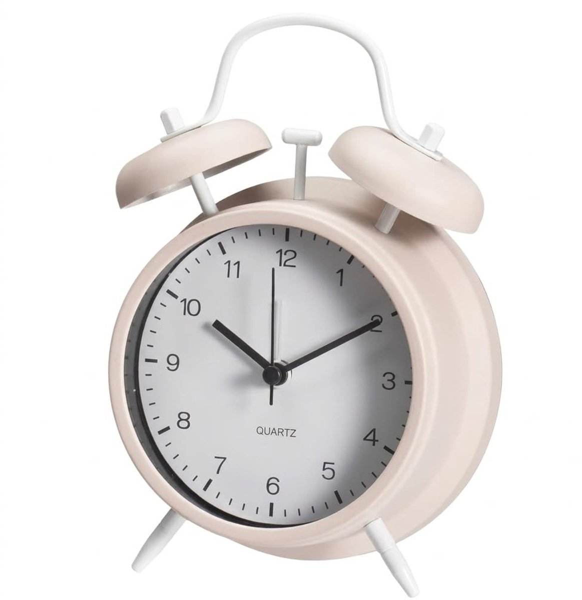 Dailygoods- Wekker Retro Design - Decoratieve Wekker - Kwartsuurwerk - Vintage Uiterlijk - Lichtgewicht Kunststof - 12 x 16 cm - Decoratieve Klok