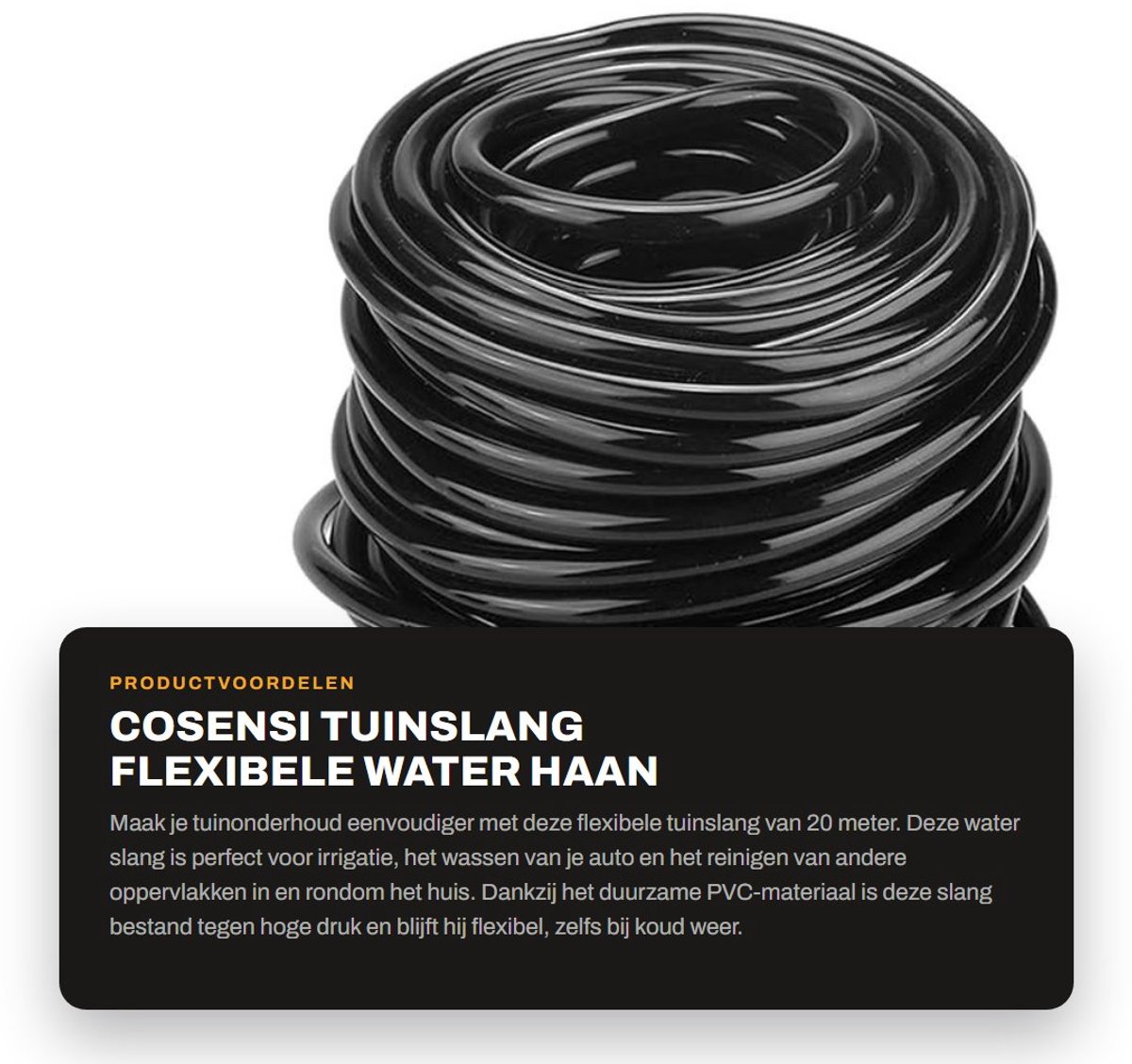 Dailygoods- Tuinslang 20 meter - Tuinslang flexibel - PVC - Tuinslanghaspel - Tuinslanghouder - Waterdicht - Lichtgewicht - Waterdarm