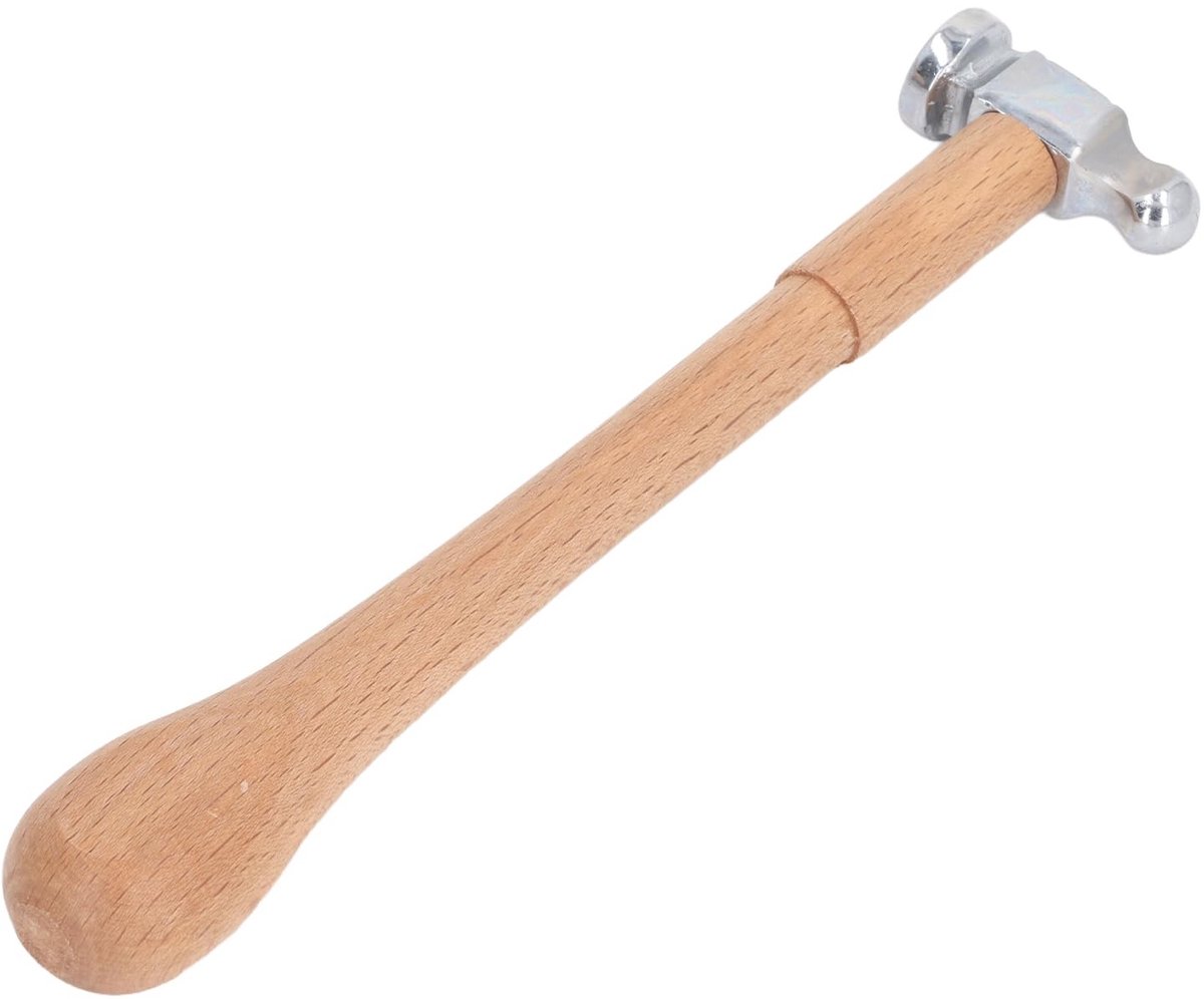 Dailygoods- Mini Hamer Ergonomisch - Hamer met Ronde Kop - Hoog Koolstofstaal - Houten Handvat - Duurzaam - Veelzijdig Gebruik