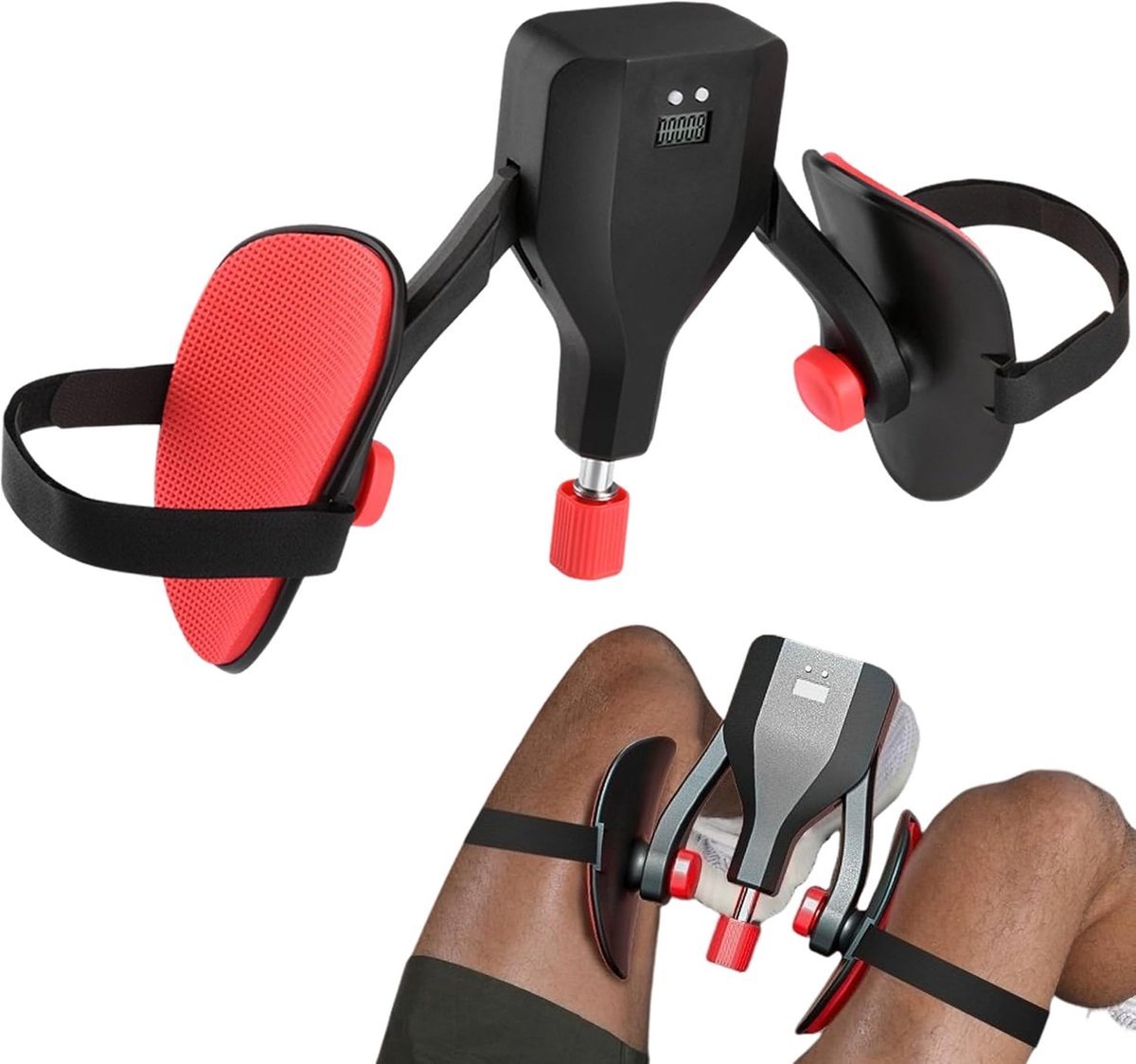Bekkenbodem Trainer - Dij Trainer - Spierversterking Thuis - Verstelbare Weerstand - 10-50 KG - Zwart Rood