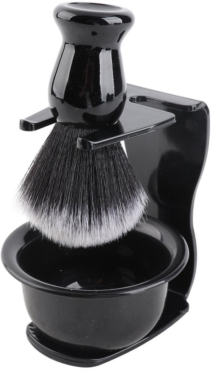 Dailygoods- Scheerset 3-in-1 - Scheerkwast - Scheerzeepbakje - Houder - Set voor Nat Scheren - Ultieme Scheerervaring - Scheerkit