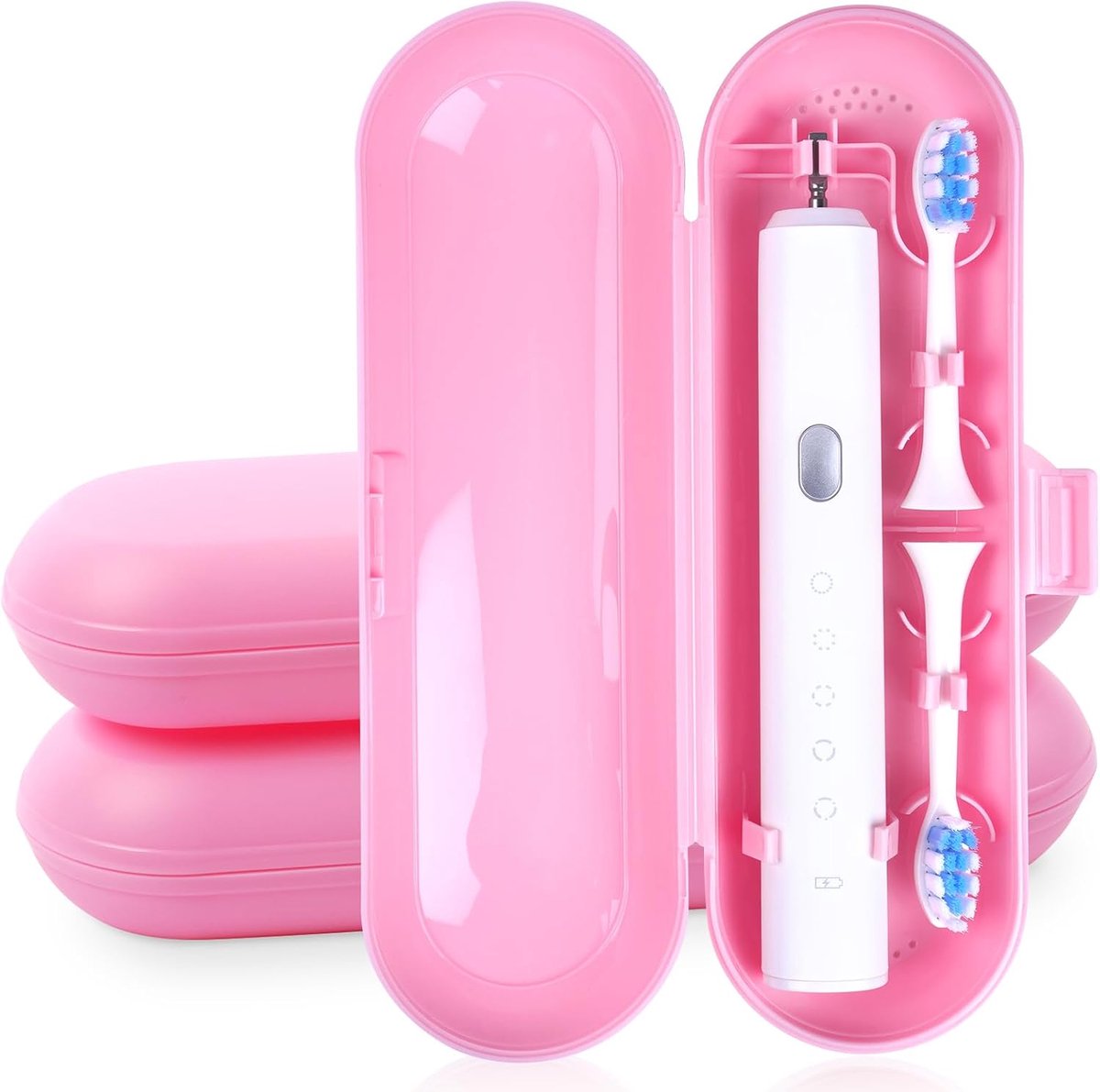 Tandenborstel Opbergdoos - Reis Etui - Hygiënisch Vervoer - Ventilatie Gaten - 21x8x4 cm - Wit